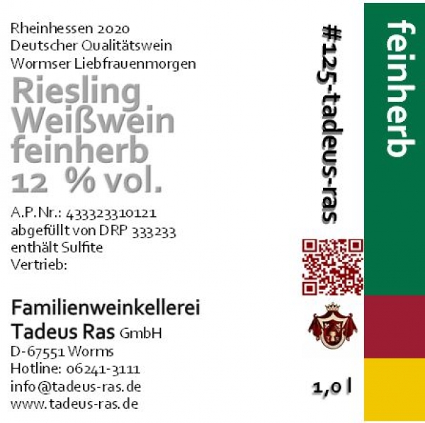 Riesling feinherb 2019